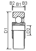 高荷重用 鋼製ベアリング 標準型 type3